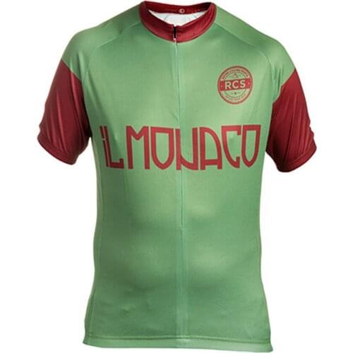 2016 men Summer Cycling Tours Monaco cycling jersey green bike clothes Quick Dry cycling clothing riding road mtb Mountain