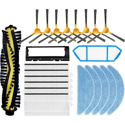 22Pcs Main Side Brush Filter Mop Cloth Replacement Parts For Neatsvor X500 Vacuum Cleaner Accessories