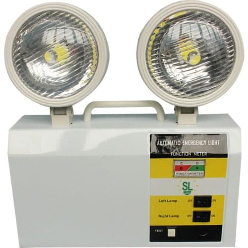 2x3W Two Heads Fire Emergency Light Safety Accident Lamp Home Shopping Mall Emergency Light