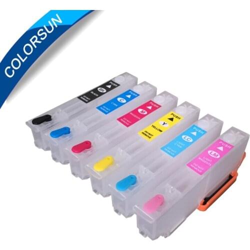 6PC T2421 T2431 T2431XL ink cartridge For Epson xp750 xp850 XP-950 XP860 XP760 XP-960 XP-55 XP-760 Refillable Ink Cartridge