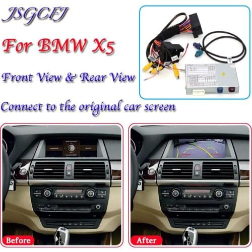 For BMW X5 E70 F15 G05 2006~2021 CIC NBT EVO MGU Interface Adapter Rear View Parking Original Car Screen Upgrade Camera Decoder