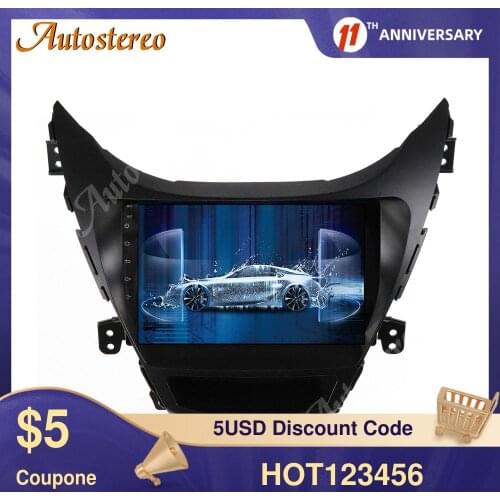 Android 9.0 4+64GB Car Radio GPS Navigator For Hyundai Elantra 2010-2013 Auto Stereo Head Unit Radio Recorder Multimedia Player
