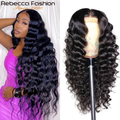 Brazilian Loose Deep Wave Lace Front Human Hair Wigs For Black Women Pre Plucked Remy 13x4 Lace Frontal Wig 180% 4x4 Closure Wig