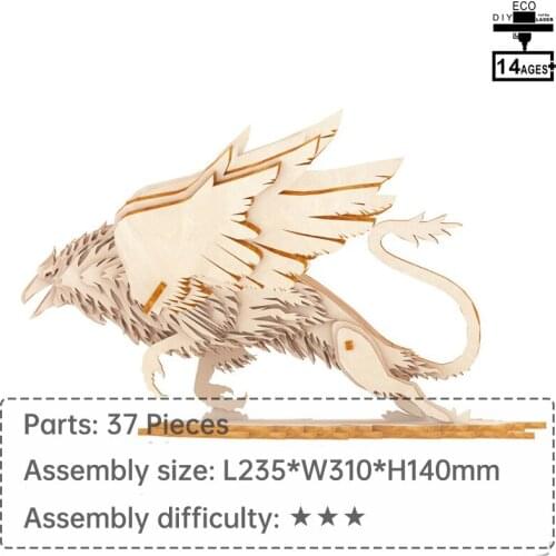3D Griffon model toy toys for children puzzle 3d wood toys for children kids educational toys puzzle 1000 pieces jigsaw puzzle