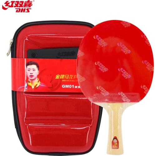 DHS G01 Malong Table Tennis Racket With Hurricane 2 And Skyline 2 Pimples In Rubber 5 Ply Wood With 2 Ply Carbon Ping Pong Bat