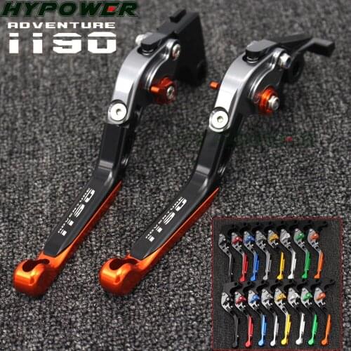 For KTM 1190 Adventure/R 2013 2014 2015 2016 16 Colors CNC Adjustable Foldable Extendable Motorbike Orange Brakes Clutch Levers