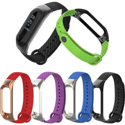 For Mi Band 3 Bracelet Carbon Fiber Wrist Strap for Xiaomi Mi Band 3 Colorful Replace for Mi Band 3 Wristband Smart Accessories