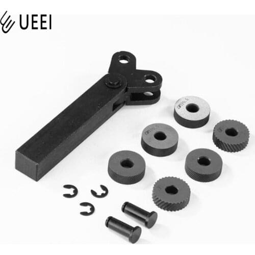 Dual Wheel Knurling Tool Kit 7pcs 1mm 1.5mm 2mm Wheel Linear Pitch Knurl Set Steel Lathe Cutter Wheel Knurling Tool Set