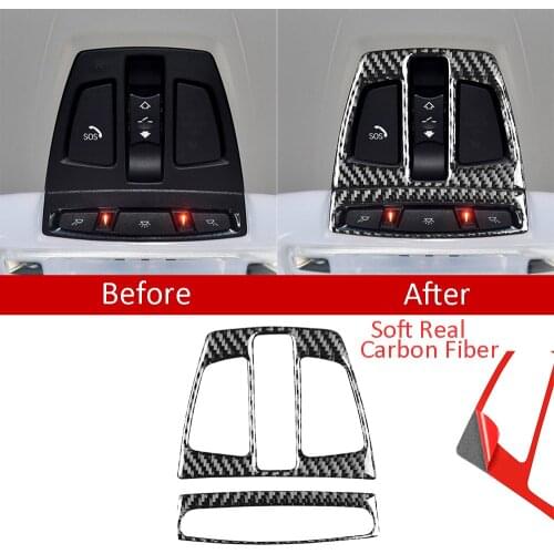 Soft Carbon Fiber Reading Light Trim For BMW X1/X5/X6 2014-2018 F15 F16 2 Series 3 Series F30 F34