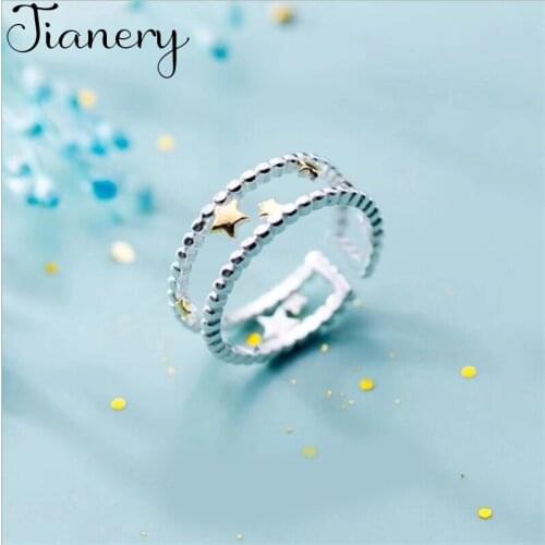 JIANERY Bohemian Star Layer Rings For Women Men Engagement Rings Girls Party Gifts Anillos 2019