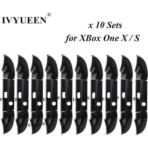 IVYUEEN 10 Sets for XBox One X S Slim Controller RB LB Bumper Trigger Button Mod Kit Middle Bar Holder Replacement Repair Parts