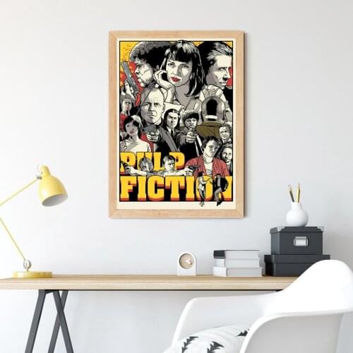 Pulp Fiction Art Movie Poster Canvas Art Print Wall Painting Home Decoration (No Frame)