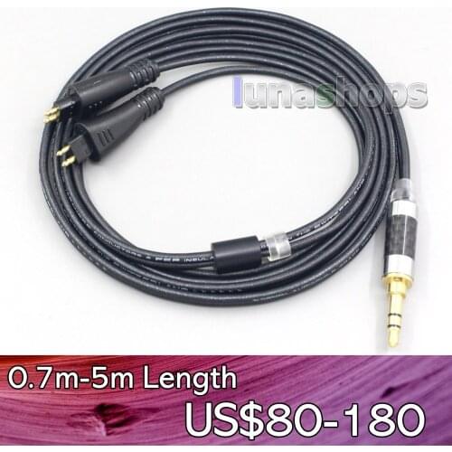 LN007145 2.5mm 3.5mm 4.4mm XLR Black 99% Pure PCOCC Earphone Cable For FOSTEX TH900 MKII MK2 TH-909 TR-X00 TH-600