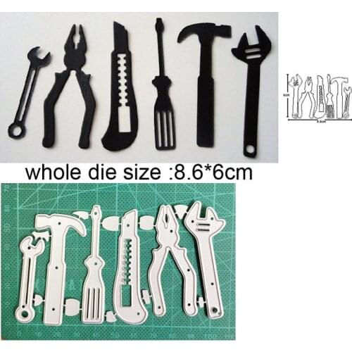 Metal cutting dies cut die mold Screwdriver Wrench Tools decoration Scrapbook paper craft knife mould blade punch stencils dies