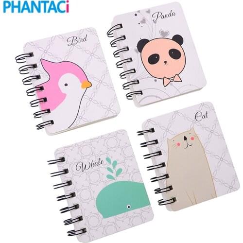 Cute Cartoon Animal Notepad Coil Notebook For Kids Gift Daily Memos Notes Stationery 80 Pages Mini Planner Simple Pocket Book