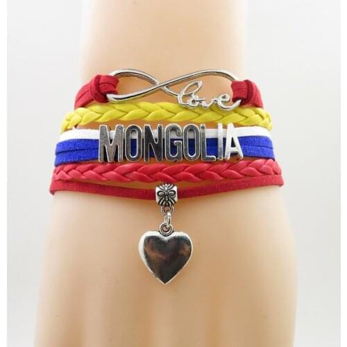 Fashion love monglia Bracelet heart Charm monglia country bracelets & bangle for Women and men jewelry
