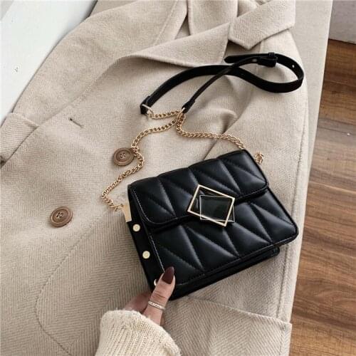 2021 New Women Bags Fashion Chain Women Bags Shoulder Bags Solid Color PU Messenger Bags Women Bags Phone Bags Wallets