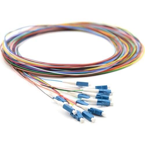 1.5M 12 fiber LC/APC 9/125 Single-mode Fiber Optical Pigtail Cable