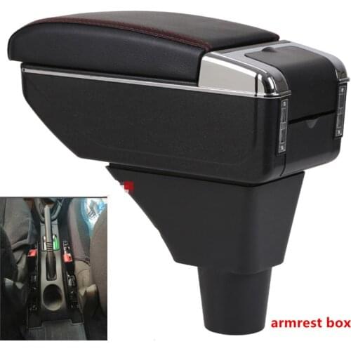 For Renault Logan II armrest box Renault Logan armrest box with cup holder ashtray USB interface