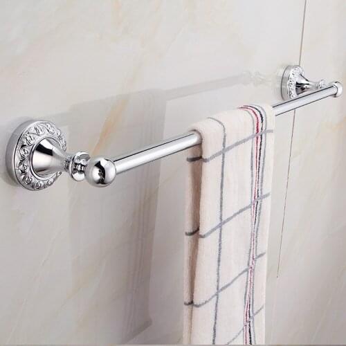 Silver Single Towel Bar 304 Stainless Steel Bathroom Accessories Set Wall Mounted ChromeTowel Holder Bathroom Hardware Product