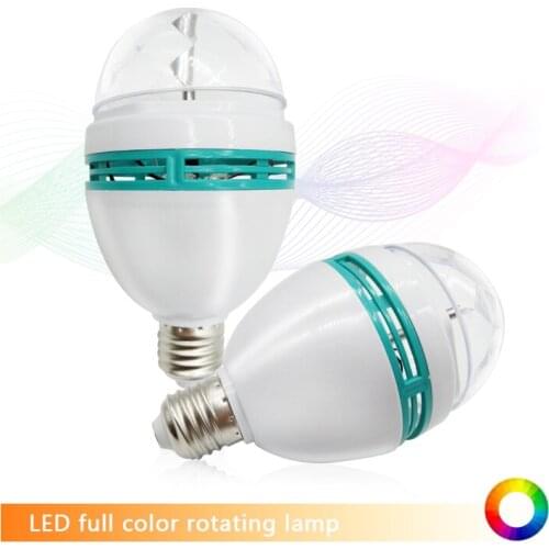 3W E27 RGB LED Bulb Lamp Auto Rotating Colorful LED Lighting For Home Party Disco Lighting 85-265V Stage LED Lamp Home Decor