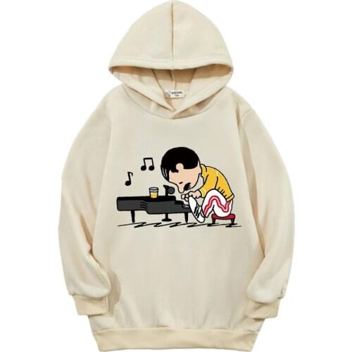 Cartoon Band Print Spring and Autumn Sports and Leisure Hooded Sweater Boys and Girls Cotton Sweater Kids Clothing