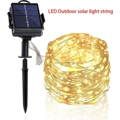 LED Solar String 100/200LED Outdoor Waterproof Garland Holiday Wedding Christmas Party Fairy Lights Garden Decoration Solar Lamp