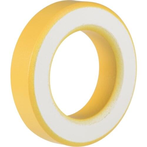 Uxcell 35.4 x 57.7 x 14mm Ferrite Ring Iron Powder Toroid Cores Yellow White