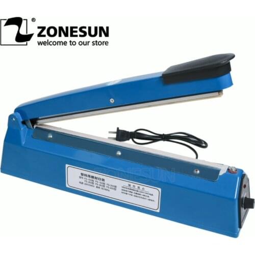 ZONESUN hand impulse sealer machine Food Sealer Sealing Machine Tools Stainless Steel Hand Pressure For Home Kitchen