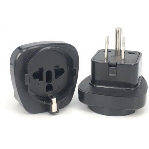 1PC black/white 3 pin American US socket adaptor Embedded Swiss Italy EU German USA american flat plug adapter converter plug
