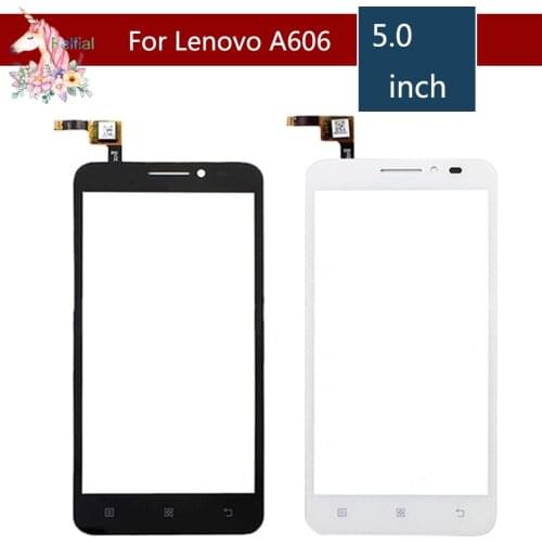 10pcs/lot 5.0" For Lenovo A606 A 606 LCD Touch Screen Digitizer Sensor Outer Glass Lens Panel Replacement