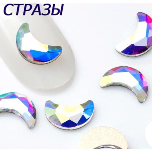 100pcs A2554 5x8 6X10mm Crystal AB Glitter Diamond Rhinestones Non Hotfix For Nails Art Bags Garment DIY Design Decoration