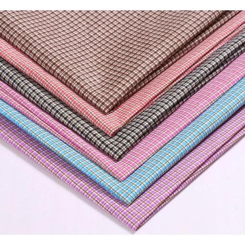 150cm wide Fine plaid polyester fabric / garments calico / clothing fabric wholesale sewing diy fabric free shipping