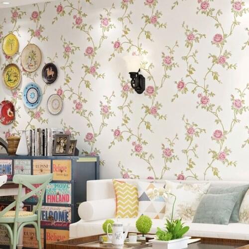 Beibehang 3d pressure sculpture American garden flowers wallpaper bedroom shop warm living room sofa background 3d wallpaper