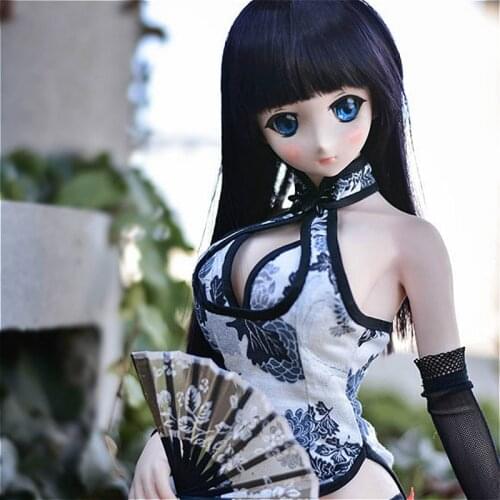 62CM Evoke Doll 1/3 SDF Silicone Doll Chinese Cheongsam Large Bust Collection Doll Action Figure for Fan Holiday Gift