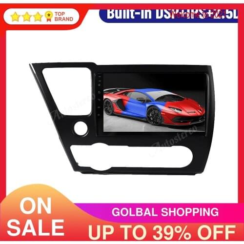 Android 10.0 6+128GB For Honda Civic 2008-2013 Head Unit Car GPS Navigation Auto Stereo Multimedia Player Radio Tape Recoder ISP