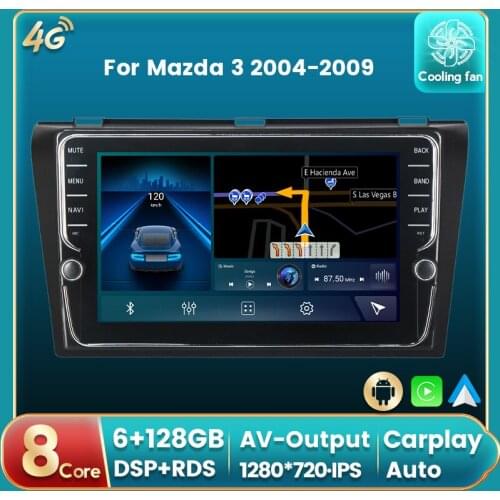 Android 11 4G LTE DSP RDS For Mazda 3 2004-2009 Car Radio Auto Multimedia DVD Player GPS Navigation Auto carplay IPS BT