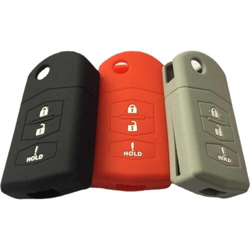 Car Sticker Styling Cover For MAZDA 3 5 6 CX-5 CX-7 CX-9 Miata MX-5 MPS SP23 Silicone Key Case 3 Button Flip Folding Protector