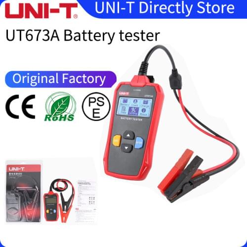 UNI-T UT673A UT675A Car Battery Tester Charger Analyzer 12V 24V Voltage Battery Test Car Battery Tester Charging Scanner Tool