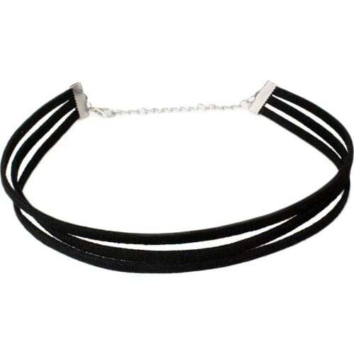 Women Girls Sweet Choker Creative Decorative 3-layer Clavicle Necklace Charm Necklace Tattoo Lace Choker Jewelry Accessories