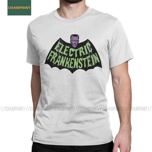 EF Bat Frankenstein T Shirt Mens Pure Cotton T-Shirts Monster Classic Halloween Karloff Dracula Horror Tee Shirt Short Sleeve