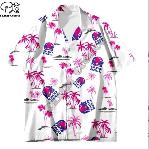 Hawaiian beach summer Fashion Short sleeve food Printed 3d Mens Shirt Harajuku Tee hip hop shirts style-2