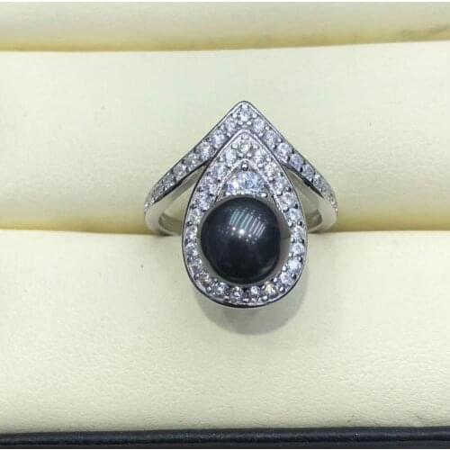 Hot 925 Sterling Silver Adjustable Ring Settings Findings Mountings Parts for Pearl Corals Jade Crystal, 5pcs/lot