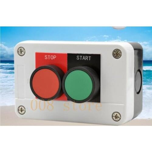 The two button switch box control start stop button hole two cassette flat box 2 waterproof plastic button hole