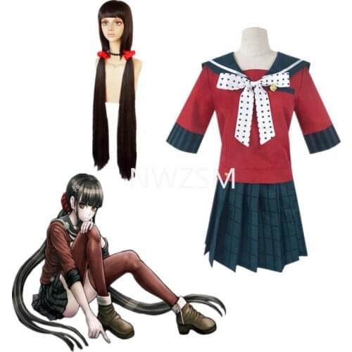 Anime Danganronpa Cosplay Harukawa Maki Cosplay Costumes School Girls Uniform Dangan Ronpa Halloween Costume For Women