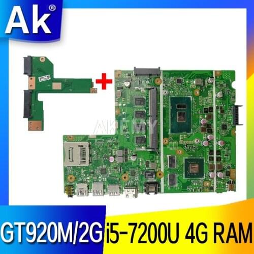 X541UVK motherboard mainboard For Asus X541UVK X541UJ X541UV X541U F541U laptop motherboard W/ 4GB RAM/I5-7200U/AS GT920M/V2G