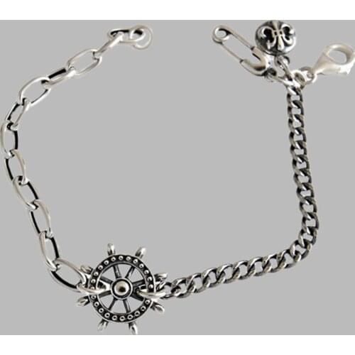 Miuoxion Retro Fashion Personality Party Punk Jewelry Rudder Anchor Bracelet For Women Feature Namour Charm Gift All Seasons