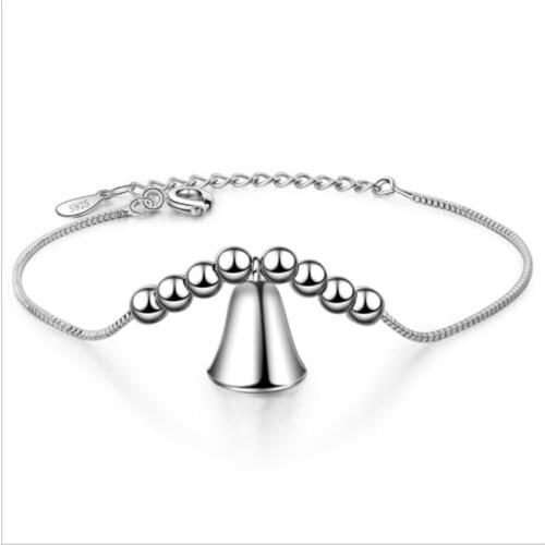 Fashion Korean version of the simple and cute little bell temperament sweet silver plated Bracelet JO003