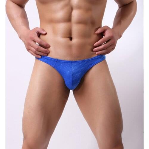 Mens Sexy Nylon Underwear Men Briefs Low Waist U Convex Pouch Brief Mesh Solid Underwear Men Stretch Breathable Underpants Male