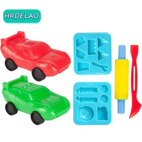 NEW Creative 3D Play Dough Model Tool Car Toys Plasticine Tools Set Clay Cutters Moulds Set Learning Education toys for children